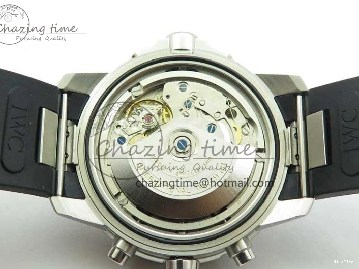 MIROTIME 1224 Aquatimer Chrono IW376803 V6F 1:1 Best Edition Blue Dial on Ruber Strap A Neat 7083